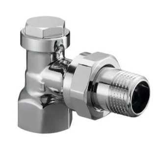 Вентиль, Combi C, на обратную линию, угловой, DN-15, 1/2", 1/2", ВН, хромированный