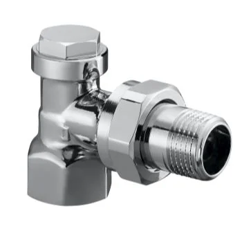 Вентиль, Combi C, на обратную линию, угловой, DN-15, 1/2", 1/2", ВН, хромированный
