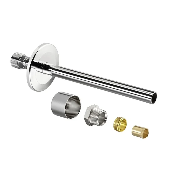 Комплект для настенного монтажа, Ду 15, 1/2", хромированный