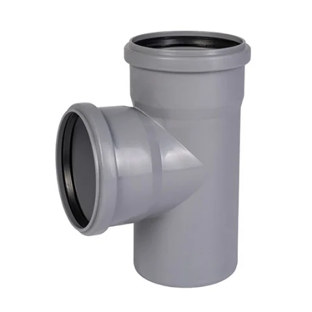 Тройник, Ostendorf, HT, HTEA, 87°, 160, 160, PP, цвет-RAL 7037 серая пыль