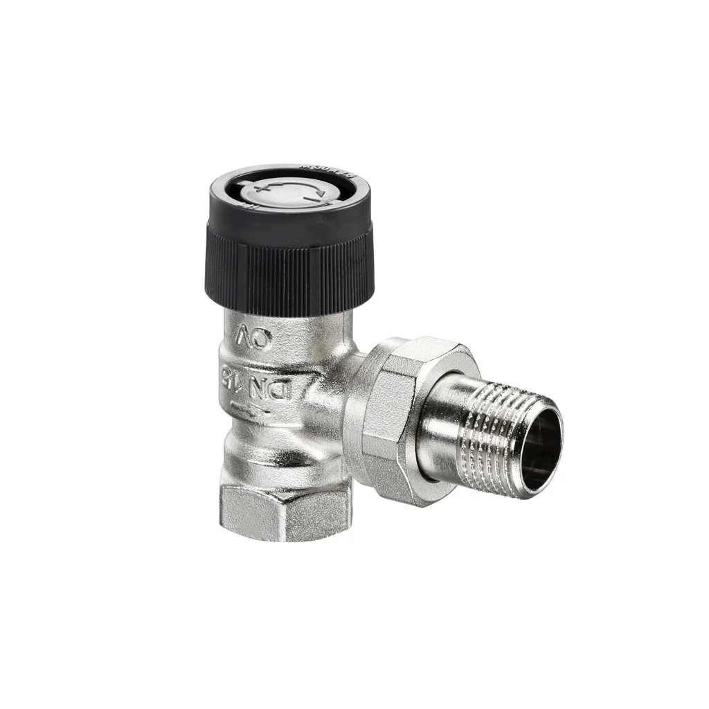 Вентиль, серия A, угловой, DN-15, 1/2", ВН, никелированный