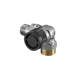 Вентиль, серия A, угловой трехосевой, DN-15, 3/4", 1/2", Н ЕК-Н, никелированный, правое подключение