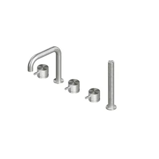 Смеситель для ванны и душа, Quadro design, Source, цвет-Steel Brushed
