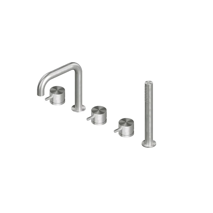 Смеситель для ванны и душа, Quadro design, Source, цвет-Steel Brushed