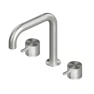 Смеситель для раковины, Quadro design, Source, на раковину/столешницу, цвет-Steel Brushed