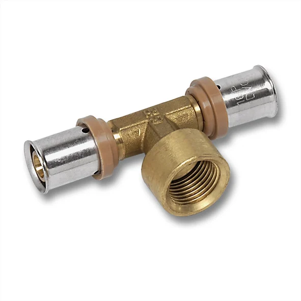 Тройник 3fit-Press 20x2,0 - 1/2" ВПр-ВР-ВПр, 25130G