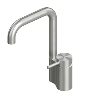 Смеситель для раковины, Quadro design, Ottavo, на раковину/столешницу, цвет-Steel Brushed