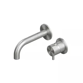 Смеситель для раковины, Quadro design, Source, настенный встраиваемый, цвет-Steel Brushed — иконка