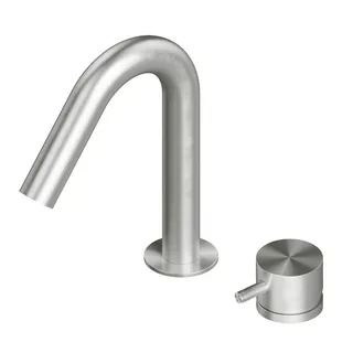 Смеситель для раковины, Quadro design, Source, на раковину/столешницу, цвет-Steel Brushed