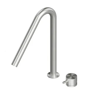 Смеситель для раковины, Quadro design, Source, на раковину/столешницу, цвет-Steel Brushed