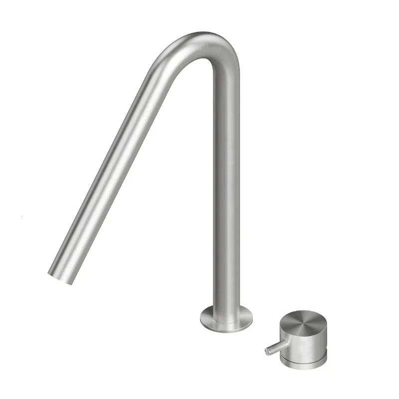 Смеситель для раковины, Quadro design, Source, на раковину/столешницу, цвет-Steel Brushed