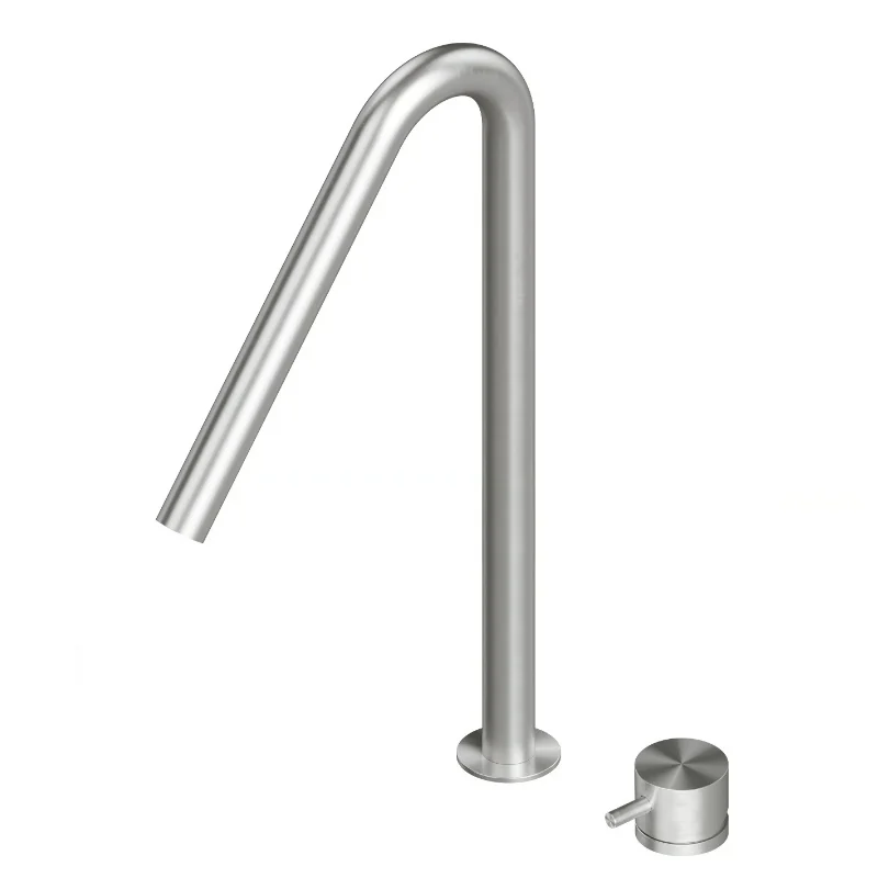 Смеситель для раковины, Quadro design, Ottavo, на раковину/столешницу, цвет-Steel Brushed