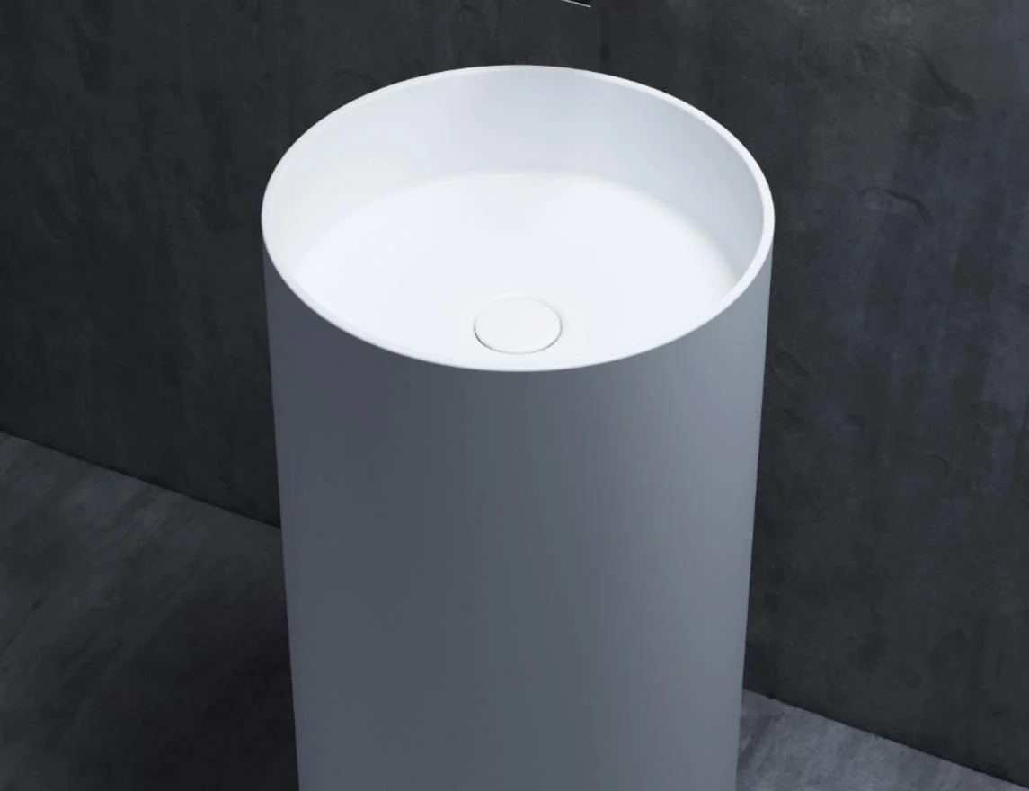 Раковина, Salini, Armonia, шгв 450*450*850, отверстия для смесителя-отсутствуют, D504, цвет-белый глянцевый