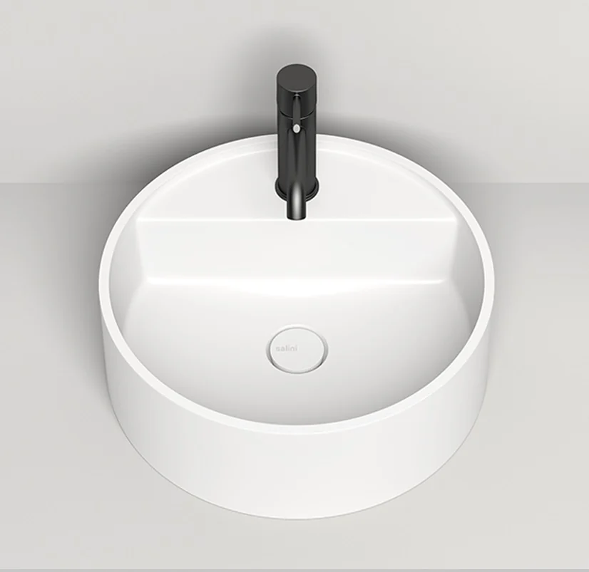 Раковина, Salini, Armonia Top, шгв 450*450*160, отверстия для смесителя-отсутствуют, цвет-белый матовый