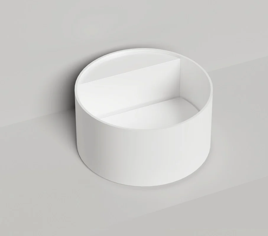 Раковина, Salini, Armonia Round Top 02, шгв 450*450*250, отверстия для смесителя-отсутствуют, цвет-белый