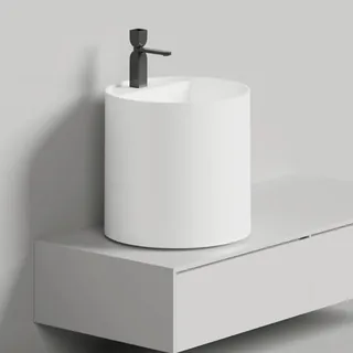 Раковина, Salini, Armonia Round Top, шгв 450*450*450, отверстия для смесителя-1, цвет-белый матовый