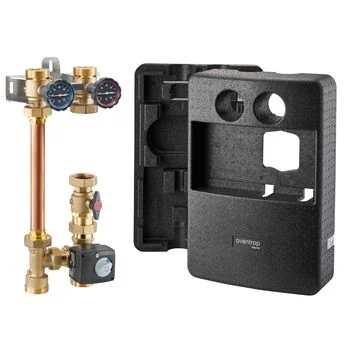 Насосная группа, Regumat M3-180 plus, DN 32, без насоса, с шаровым краном перед насосом, с трехходовым смесителем и сервомотором 230 В