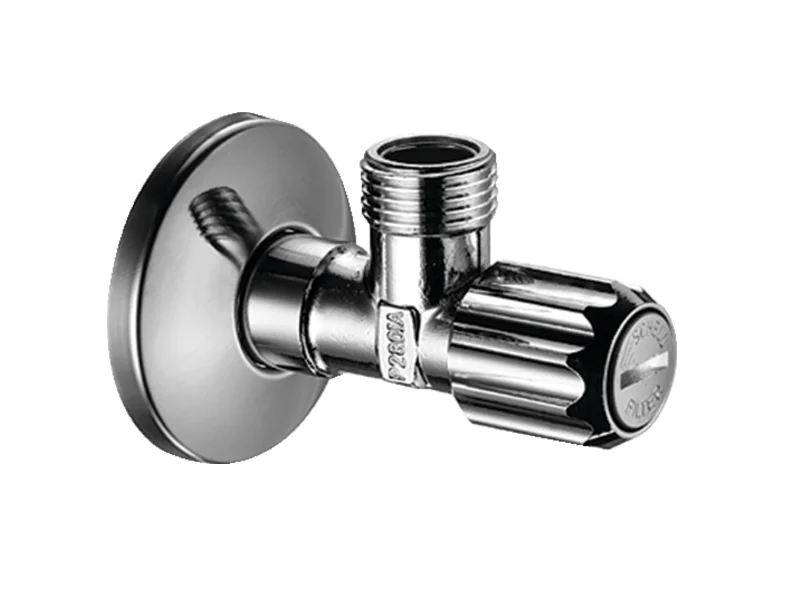 Вентиль, Hansgrohe, 1/2" / 3/8", с фильтром, угловой, цвет-хром