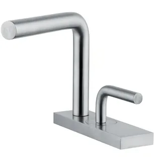 Смеситель для раковины, Quadro design, Levo, на раковину/столешницу, цвет-Steel Brushed — иконка