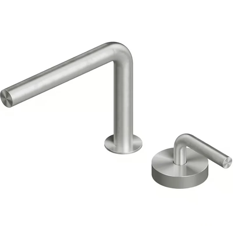 Смеситель для раковины, Quadro design, Levo, на раковину/столешницу, цвет-Steel Brushed