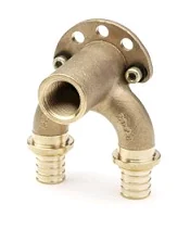 Угольник настенный, В, 16, 16, 1/2", бронза (RX+), проходной, короткий