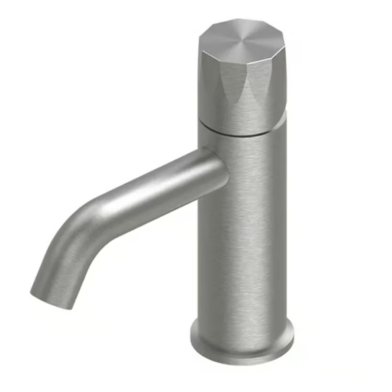 Смеситель для раковины, Quadro design, HB, на раковину/столешницу, цвет-Steel Brushed