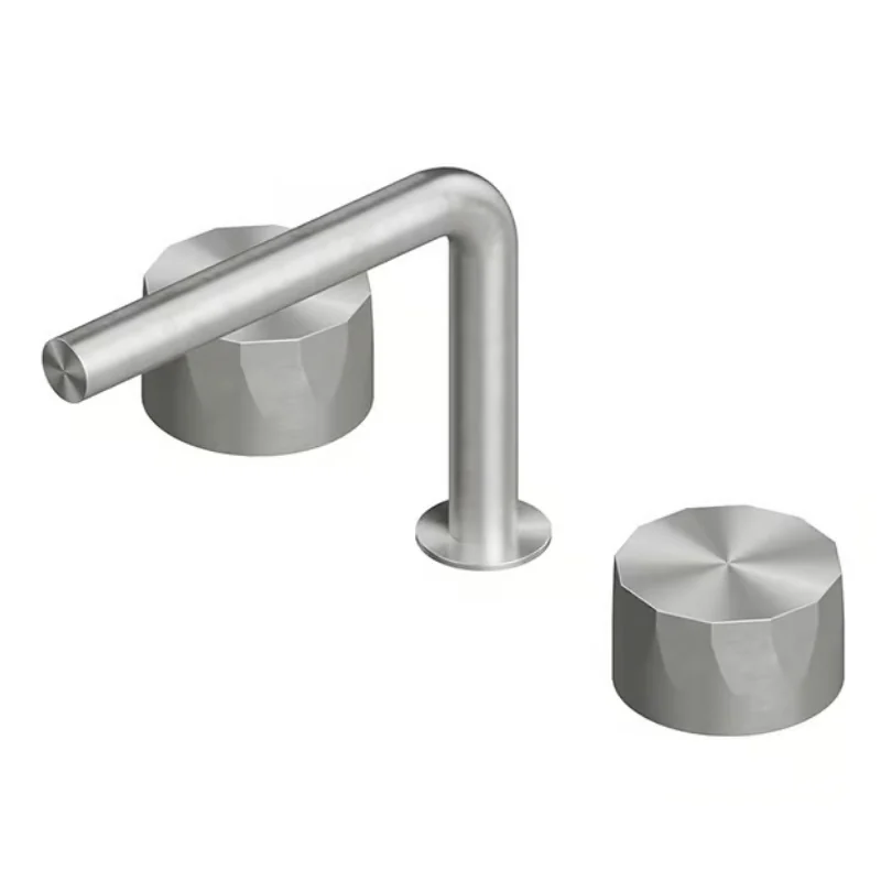 Смеситель для раковины, Quadro design, HB, на раковину/столешницу, цвет-Steel Brushed
