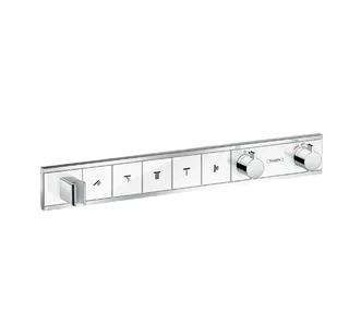 Смеситель для душа, Hansgrohe, RainSelect, на 5 потребителей, настенный встраиваемый, цвет-хром/белый