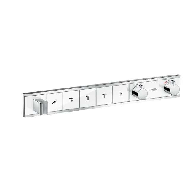 Смеситель для душа, Hansgrohe, RainSelect, на 5 потребителей, настенный встраиваемый, цвет-хром/белый
