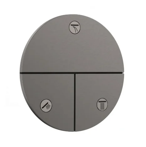 Вентиль, Hansgrohe, ShowerSelect Comfort S, переключающий, 1/2", цвет-шлифованный черный хром