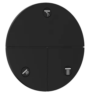 Вентиль, Hansgrohe, ShowerSelect Comfort S, переключающий, 1/2", цвет-черный матовый