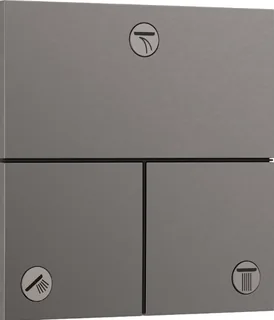 Вентиль, Hansgrohe, ShowerSelect Comfort E, переключающий (дивертор), цвет-хром черный шлифованный