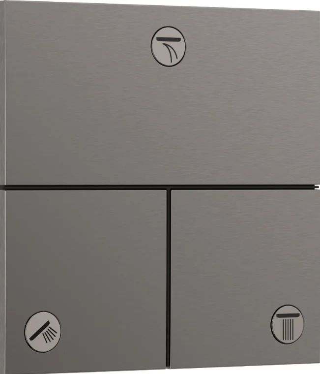 Вентиль, Hansgrohe, ShowerSelect Comfort E, переключающий (дивертор), цвет-хром черный шлифованный