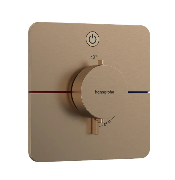Смеситель для душа, Hansgrohe, ShowerSelect Comfort Q, на 1 потребитель, настенный встраиваемый, цвет-шлифованная бронза