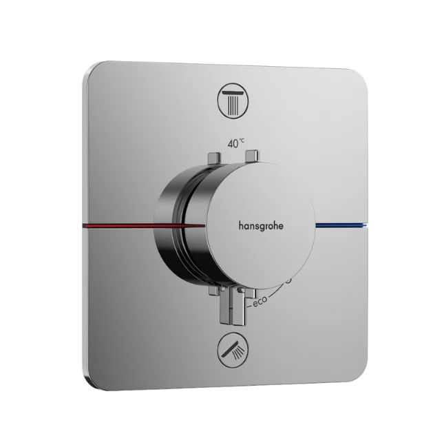 Смеситель для душа, Hansgrohe, ShowerSelect Comfort Q, на 2 потребителя, настенный встраиваемый, цвет-хром