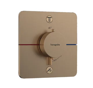 Смеситель для душа, Hansgrohe, ShowerSelect Comfort Q, на 2 потребителя, настенный встраиваемый, цвет-шлифованная бронза