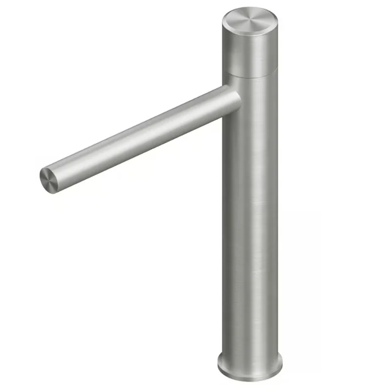 Смеситель для раковины, Quadro design, Stereo, на раковину/столешницу, цвет-Steel Brushed