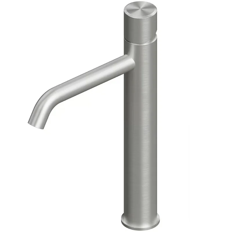 Смеситель для раковины, Quadro design, Stereo, на раковину/столешницу, цвет-Steel Brushed