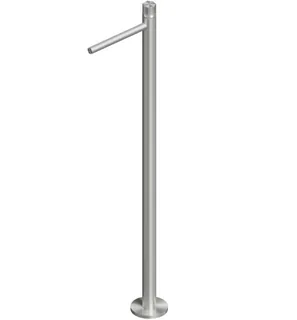 Смеситель для раковины, Quadro design, Modo, напольный, цвет-Steel Brushed