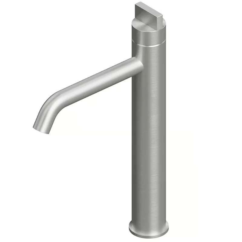 Смеситель для раковины, Quadro design, Q, на раковину/столешницу, цвет-Steel Brushed