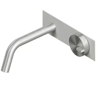 Смеситель для раковины, Quadro design, Q, настенный встраиваемый, цвет-Steel Brushed