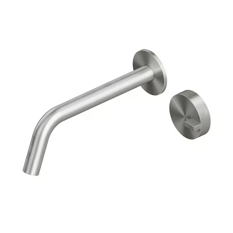 Смеситель для раковины, Quadro design, Q, настенный встраиваемый, цвет-Steel Brushed