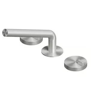 Смеситель для раковины, Quadro design, Q, на раковину/столешницу, цвет-Steel Brushed