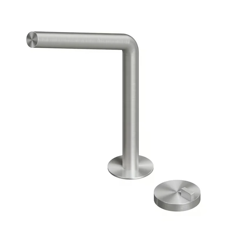Смеситель для раковины, Quadro design, Q, на раковину/столешницу, цвет-Steel Brushed