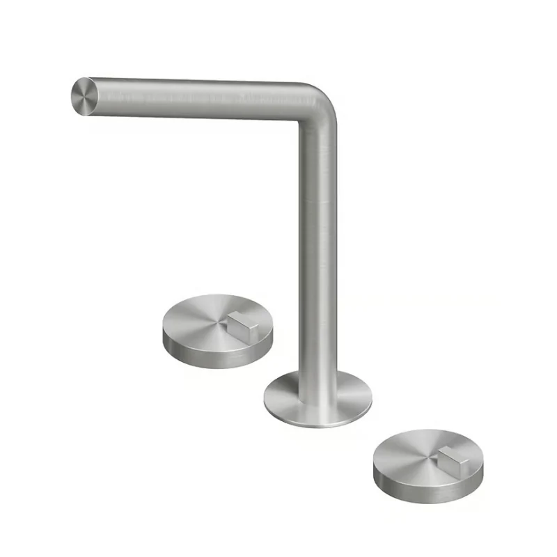 Смеситель для раковины, Quadro design, Q, на раковину/столешницу, цвет-Steel Brushed