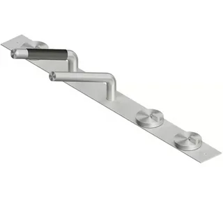 Смеситель для ванны и душа, Quadro design, Q, на борт ванны, на 2 потребителя, цвет-Steel Brushed