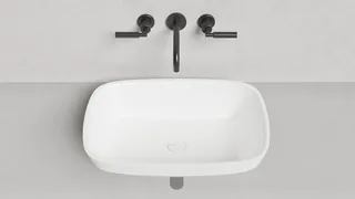 Раковина, Salini, Marea 02, шгв 598*398*165, отверстия для смесителя-отсутствуют, без столешницы, донный клапан-необходимо заказать, цвет-белый — иконка