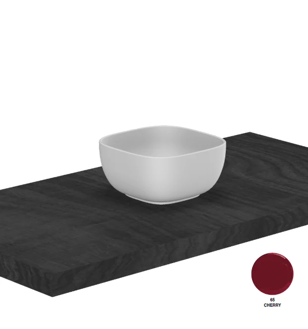 Раковина, Scarabeo, Glam, шгв 225*225*110, отверстия для смесителя-отсутствуют, цвет-Cherry