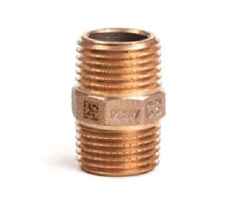 Ниппель резьбовой, РЕХАУ, AURLINE, 1/2", НН, красная бронза RX+