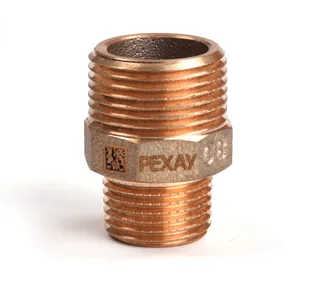 Ниппель резьбовой, РЕХАУ, AURLINE, 3/4", 1/2", НН, редукционный, красная бронза RX+
